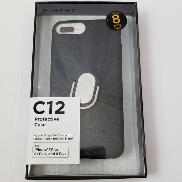 MVMT C12 iPhone 6 6s 7 8 Plus Black Case NWT - Picture 1 of 3